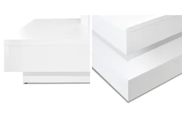 Stoliv Soffbord 70 cm Vridbart med Förvaring Hylla - Vit - Möbler - Bord & matgrupp - Soffbord - Soffbord med förvaring