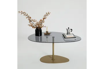 Svanabyn Soffbord 90 cm - Grå/Guld - Möbler - Bord & matgrupp - Soffbord