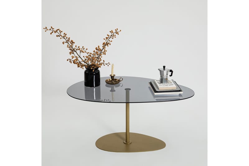 Svanabyn Soffbord 90 cm - Grå/Guld - Möbler - Bord & matgrupp - Soffbord