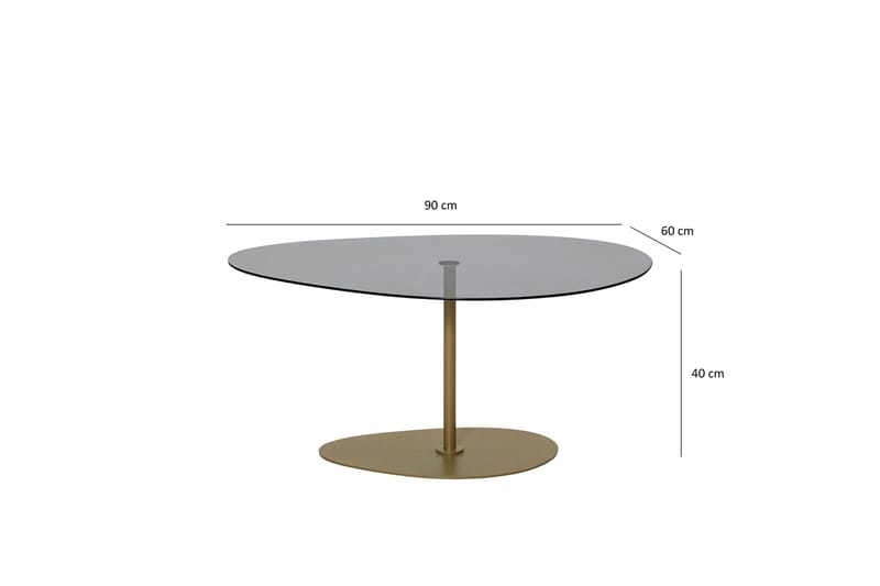 Svanabyn Soffbord 90 cm - Grå/Guld - Möbler - Bord & matgrupp - Soffbord