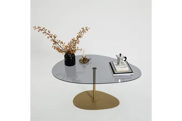 Svanabyn Soffbord 90 cm - Grå/Guld - Möbler - Bord & matgrupp - Soffbord