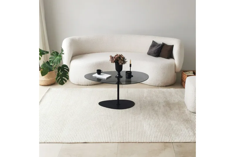 Svanabyn Soffbord 90 cm, Grå/Svart