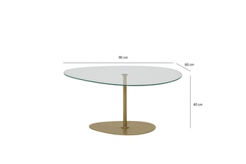 Svanabyn Soffbord 90 cm - Guld - Möbler - Bord & matgrupp - Soffbord