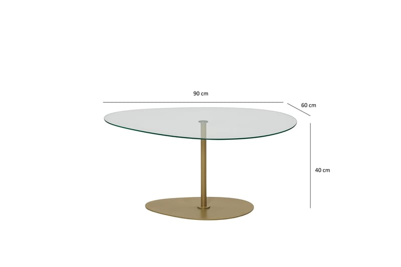 Svanabyn Soffbord 90 cm - Guld - Möbler - Bord & matgrupp - Soffbord