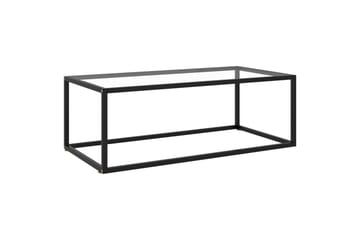 Soffbord svart med härdat glas 100x50x35 cm