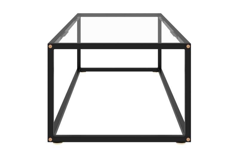 Soffbord svart med härdat glas 120x50x35 cm - Svart - Soffbord