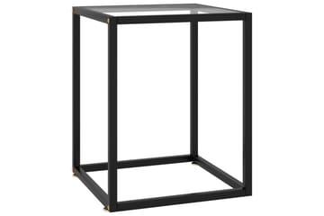 Soffbord svart med härdat glas 40x40x50 cm