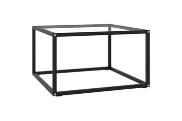 Soffbord svart med härdat glas 60x60x35 cm