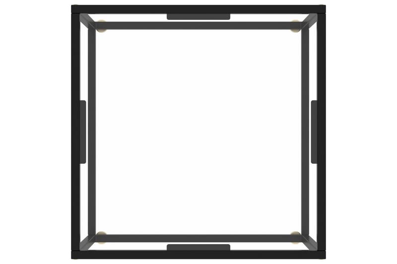 Soffbord svart med härdat glas 60x60x35 cm - Svart - Soffbord