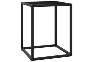 Soffbord svart med svart glas 40x40x50 cm