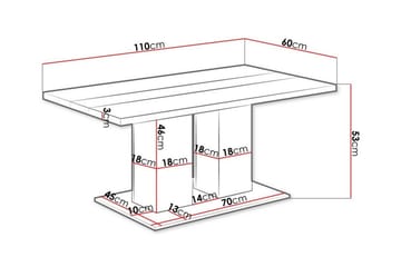 Tallow 110 cm Rektangulärt Soffbord i Målat Trä - Vit - Möbler - Bord & matgrupp - Soffbord