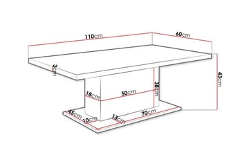 Tallow 110 cm Rektangulärt Soffbord i Mörkt Trä - Brun - Möbler - Bord & matgrupp - Soffbord