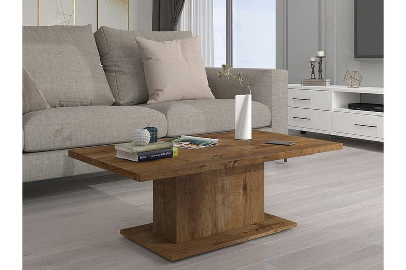 Tallow 110 cm Rektangulärt Soffbord i Mörkt Trä - Brun - Möbler - Bord & matgrupp - Soffbord