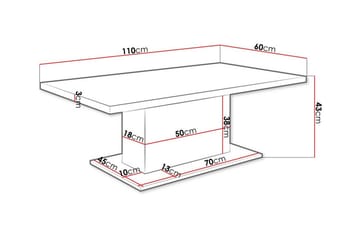 Tallow 60 cm Rektangulärt Soffbord i Mörkt Trä - Beige - Möbler - Bord & matgrupp - Soffbord