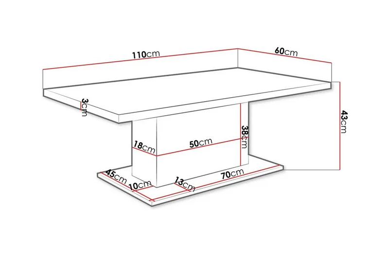 Tallow Soffbord 60 cm NO_BRAND Brown - Möbler - Bord & matgrupp - Soffbord