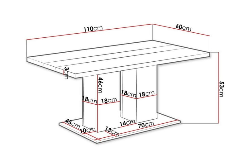 Tallow Soffbord 60 cm NO_BRAND White - Möbler - Bord & matgrupp - Soffbord