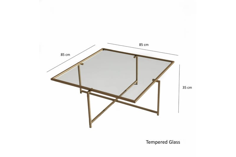 Telence Soffbord 85x35x85 cm - Guld - Möbler - Bord & matgrupp - Soffbord