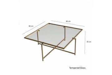 Telence Soffbord 85x35x85 cm - Guld - Möbler - Bord & matgrupp - Soffbord