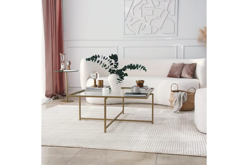 Telence Soffbord 85x35x85 cm - Guld - Möbler - Bord & matgrupp - Soffbord