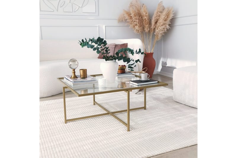 Telence Soffbord 85x35x85 cm - Guld - Möbler - Bord & matgrupp - Soffbord