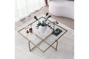 Telence Soffbord 85x35x85 cm - Guld - Möbler - Bord & matgrupp - Soffbord