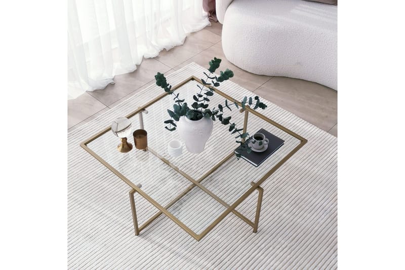 Telence Soffbord 85x35x85 cm - Guld - Möbler - Bord & matgrupp - Soffbord