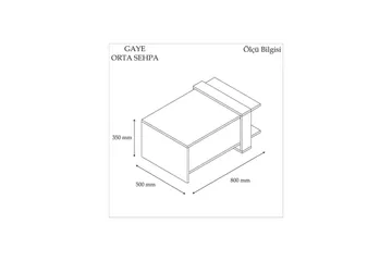 Terasa Soffbord 80 cm med Förvaring Hylla - Valnötsbrun/Grå - Möbler - Bord & matgrupp - Soffbord - Soffbord med förvaring