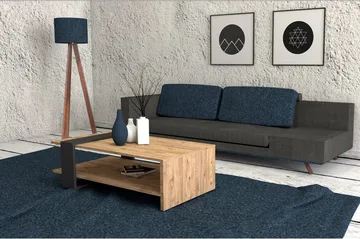 Terasa Soffbord 80 cm med Förvaring Hylla - Valnötsbrun/Grå - Möbler - Bord & matgrupp - Soffbord - Soffbord med förvaring