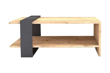 Terasa Soffbord 80 cm med Förvaring Hylla - Valnötsbrun/Grå - Möbler - Bord & matgrupp - Soffbord - Soffbord med förvaring