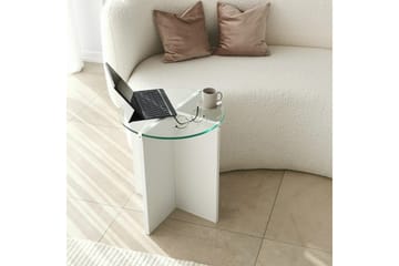 Teratio Satsbord 60x40x60 cm Runt - Vit - Möbler - Bord & matgrupp - Soffbord