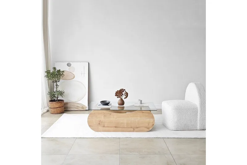 Soffbord Tevrin Sudamalek / Transparent - Sudamalek / Transparent - Möbler - Bord & matgrupp - Soffbord