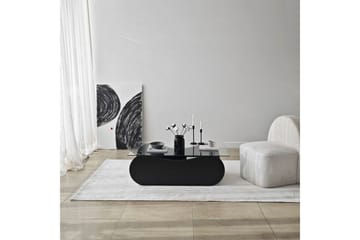 Soffbord Tevrin Svart / Transparent - Svart / Transparent - Möbler - Bord & matgrupp - Soffbord