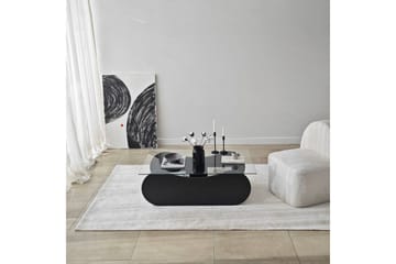 Soffbord Tevrin Svart / Transparent - Svart / Transparent - Möbler - Bord & matgrupp - Soffbord