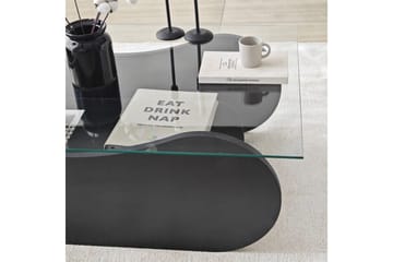 Soffbord Tevrin Svart / Transparent - Svart / Transparent - M öbler - Bord & matgrupp - Soffbord