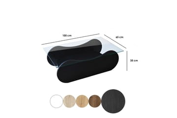 Soffbord Tevrin Svart / Transparent - Svart / Transparent - Möbler - Bord & matgrupp - Soffbord