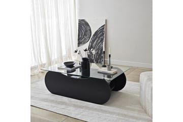 Soffbord Tevrin Svart / Transparent - Svart / Transparent - Möbler - Bord & matgrupp - Soffbord