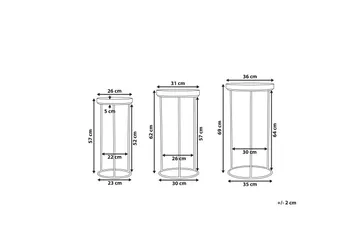 Texon Satsbord 36 cm 3-pack - Svart - Möbler - Bord & matgrupp - Soffbord