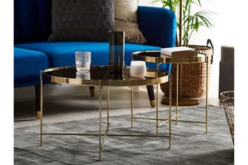 Thore Soffbord i härdat glas - Guld - Möbler - Bord & matgrupp - Soffbord