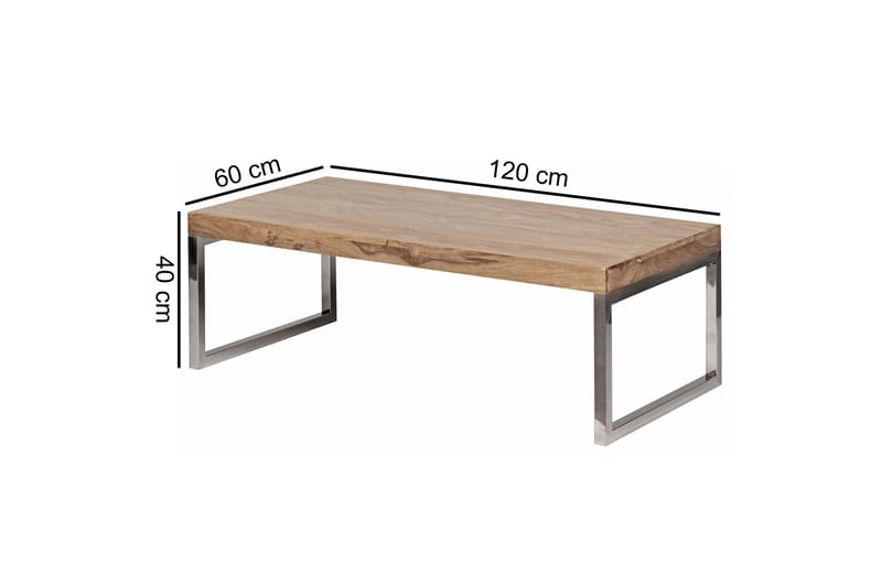 Thuxton Soffbord 120 cm - Akacia/krom - Möbler - Bord & matgrupp - Soffbord
