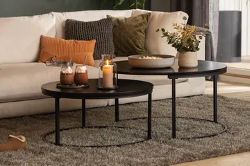 Thyra Satsbord Runt Soffbord - Svart - Möbler - Bord & matgrupp - Soffbord