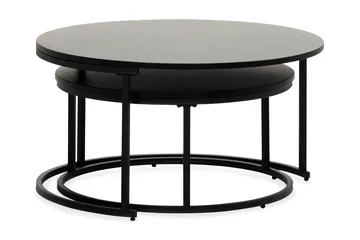 Thyra Satsbord Runt Soffbord - Svart - Möbler - Bord & matgrupp - Soffbord