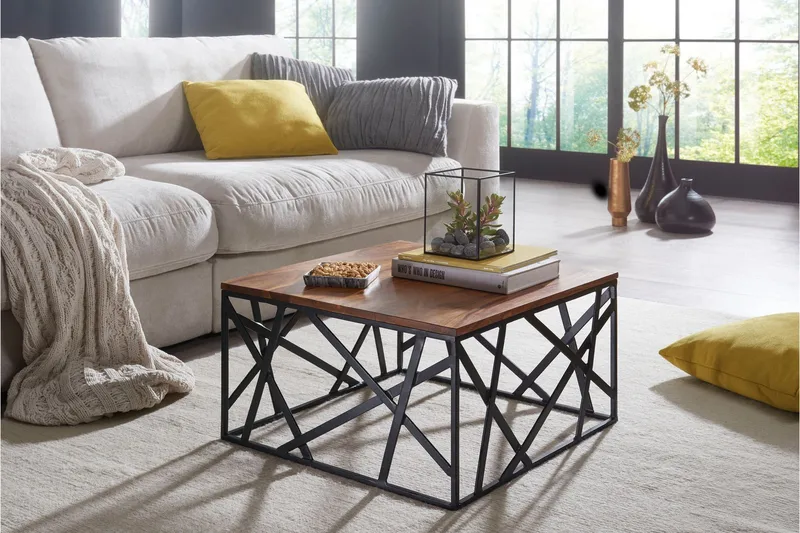 Tijero Soffbord 60 cm - Massivt Trä/Svart - Möbler - Bord & matgrupp - Soffbord