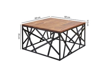 Tijero Soffbord 60 cm - Massivt Trä/Svart - Möbler - Bord & matgrupp - Soffbord