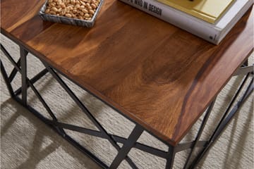 Tijero Soffbord 60 cm - Massivt Trä/Svart - Möbler - Bord & matgrupp - Soffbord