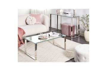 Soffbord Tilon Silver/Transparent - Silver/Transparent - Möbler - Bord & matgrupp - Soffbord