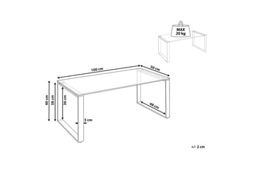 Soffbord Tilon Silver/Transparent - Silver/Transparent - Möbler - Bord & matgrupp - Soffbord