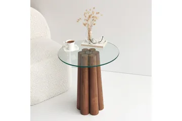 Tjadhunt Soffbord 50 cm - Valnöt/Glas - Möbler - Bord & matgrupp - Soffbord