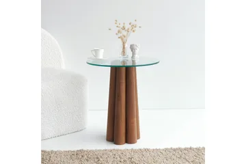 Tjadhunt Soffbord 50 cm - Valnöt/Glas - Möbler - Bord & matgrupp - Soffbord