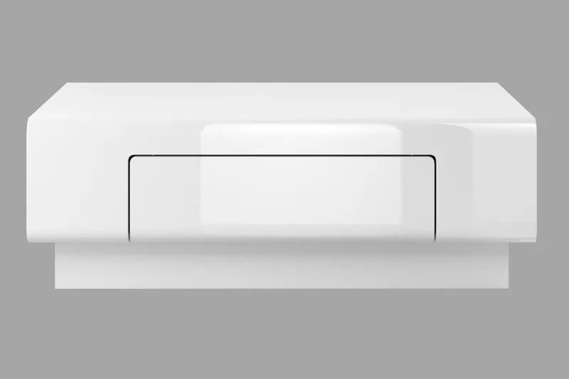 Toreno Soffbord 110 cm med Förvaring Hylla + Låda - Vit - Möbler - Bord & matgrupp - Soffbord