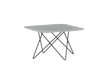 Tristar Soffbord 80 cm - Marmor/Vit/Svart - Möbler - Bord & matgrupp - Soffbord